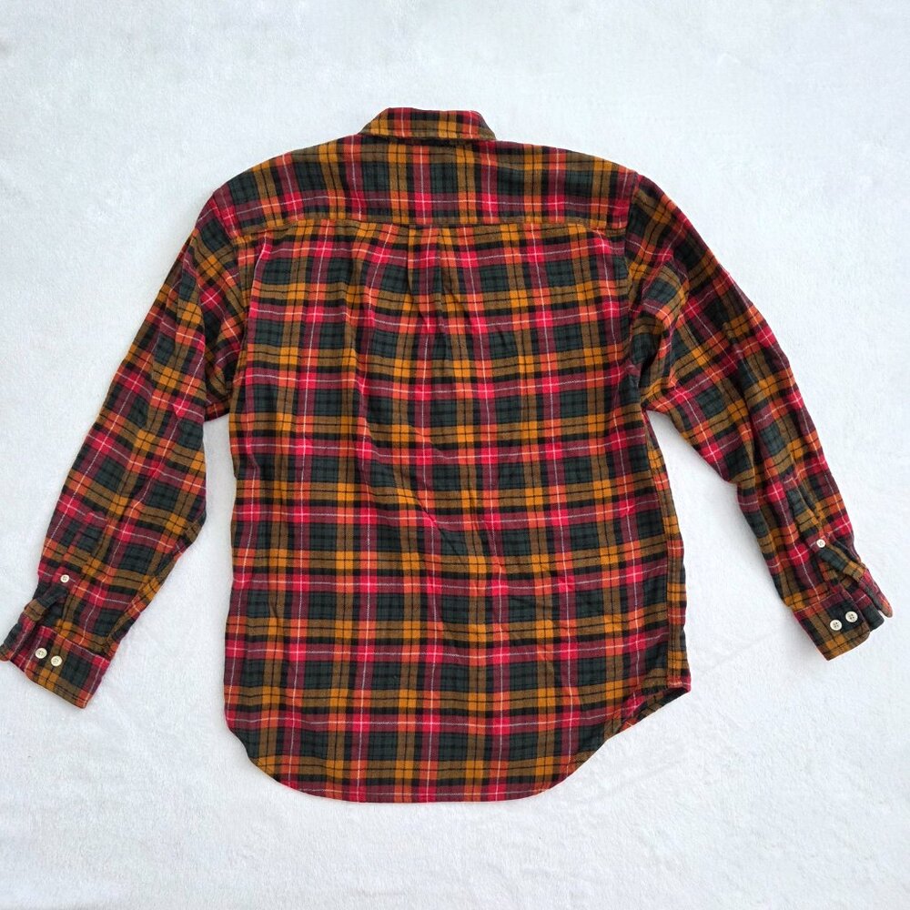 Vintage 90s Gap Plaid Flannel Men's Small Red Multi Button Down Shirt Grunge - Picture 2 of 11